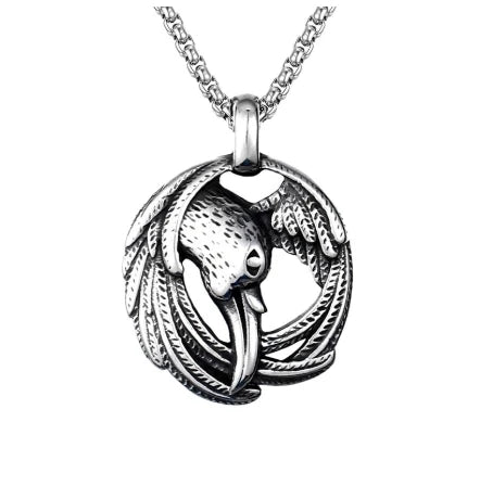 Stainless steel retro eagle hunting necklace titanium steel eagle men's pendant pendant pendant