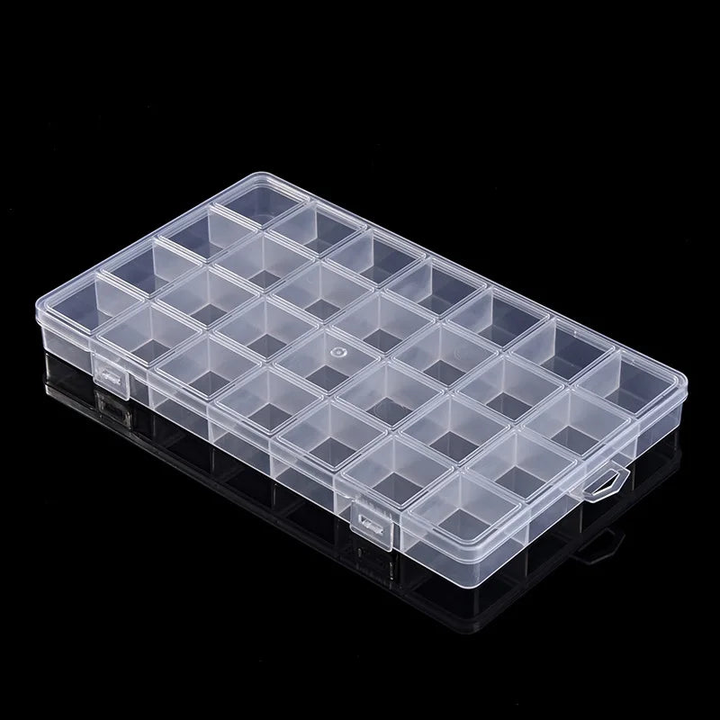 28-Compartment Plastic Organizer Box for Small Items Jewelry Beads Hardware Accessories Separation Tray Storage Container