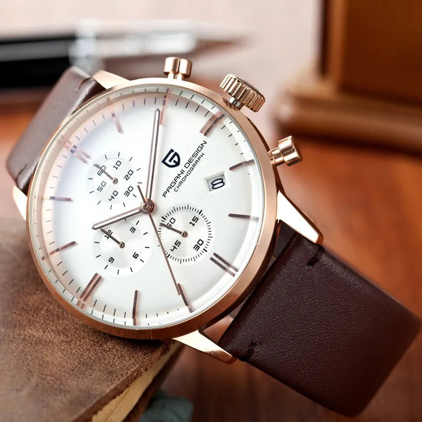 2025 New PAGANI DESIGN Business Men's Quartz Watch 46mm Brand Stainless Steel Waterproof Automatic Chronometer Relogo Masculino