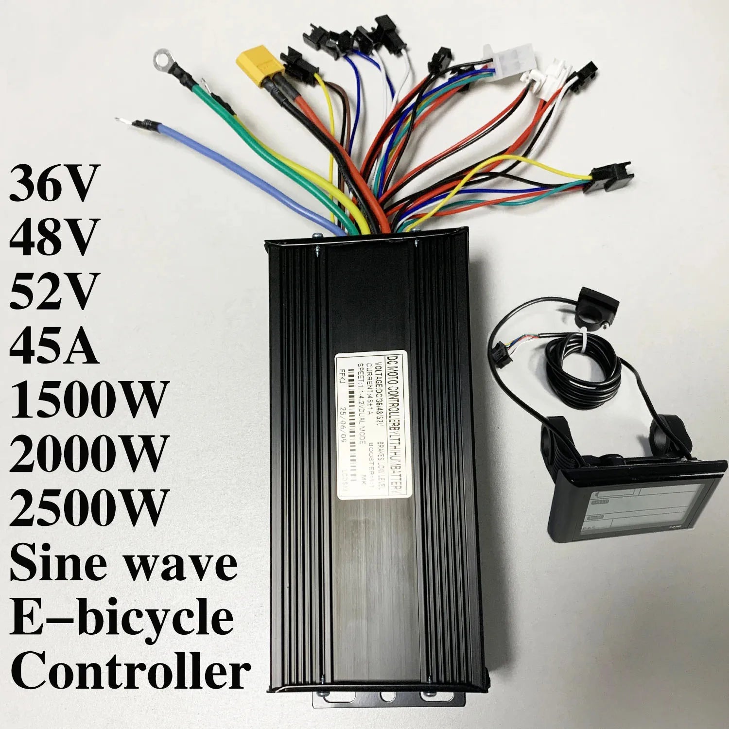 26A/30A/40A/45A E-Bike Controller Set With SW900 Meter 36V 48V 52V For 750W 1000W Brushless Motor Sine Wave Tri-Mode E-Scooter