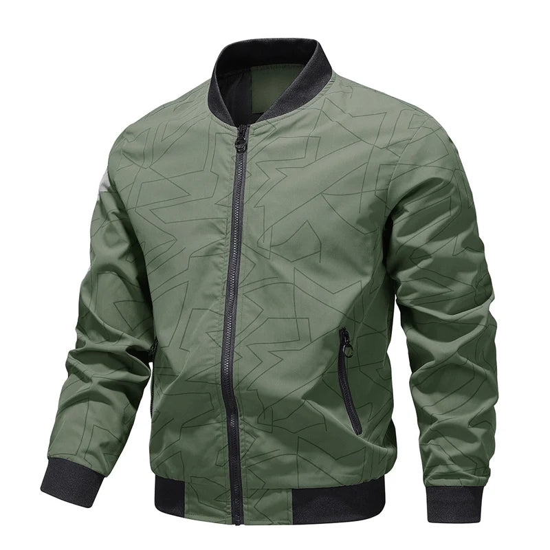 2025 Spring and Autumn New Baseball Collar Short Loose Solid Color Jacket Men's Business Casual Thin Coat Trend Size M-5XL