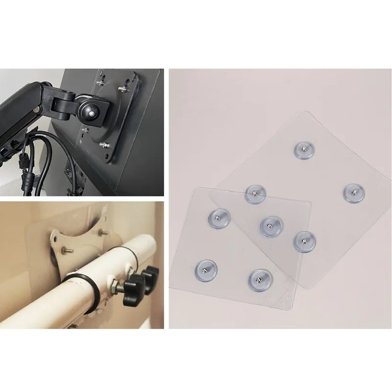 1Pc Desktop LED LCD Monitor Holder Arm Extension VESA Adapter Fixed Bracket Display Bracket No Mounting Hole Support - Acrylic