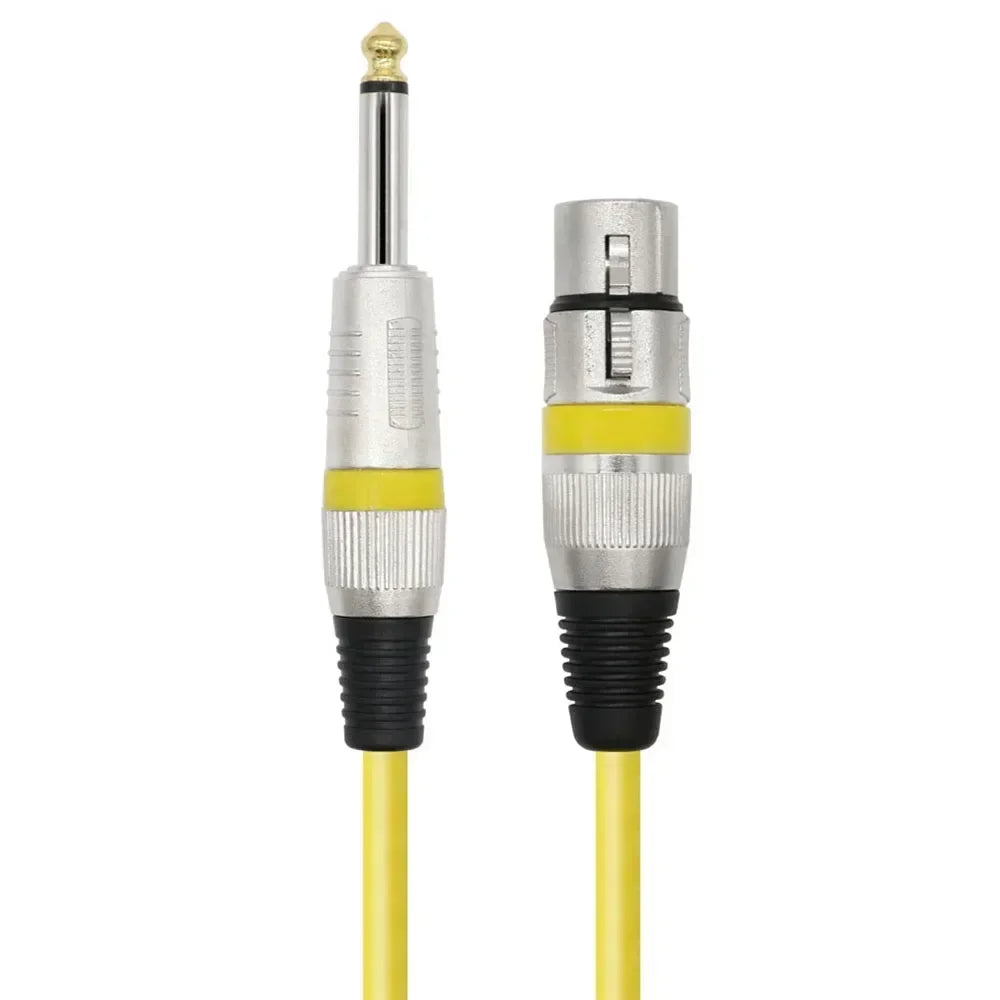 Microphone Cable Jack 6.35mm TS 1/4 Male To XLR Female Microphone Audio Cable for Speaker Guitar Amplifier AMP Mixer Etc