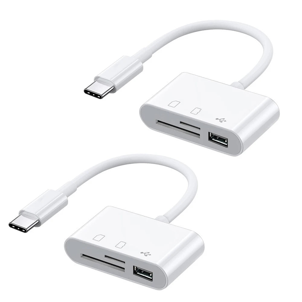 Type C OTG Adapter TF/SD Card Reader For Xiaomi Oneplus iPhone OPPO POCO Cell phone Accessories 3 in 1 USB C to A Connector