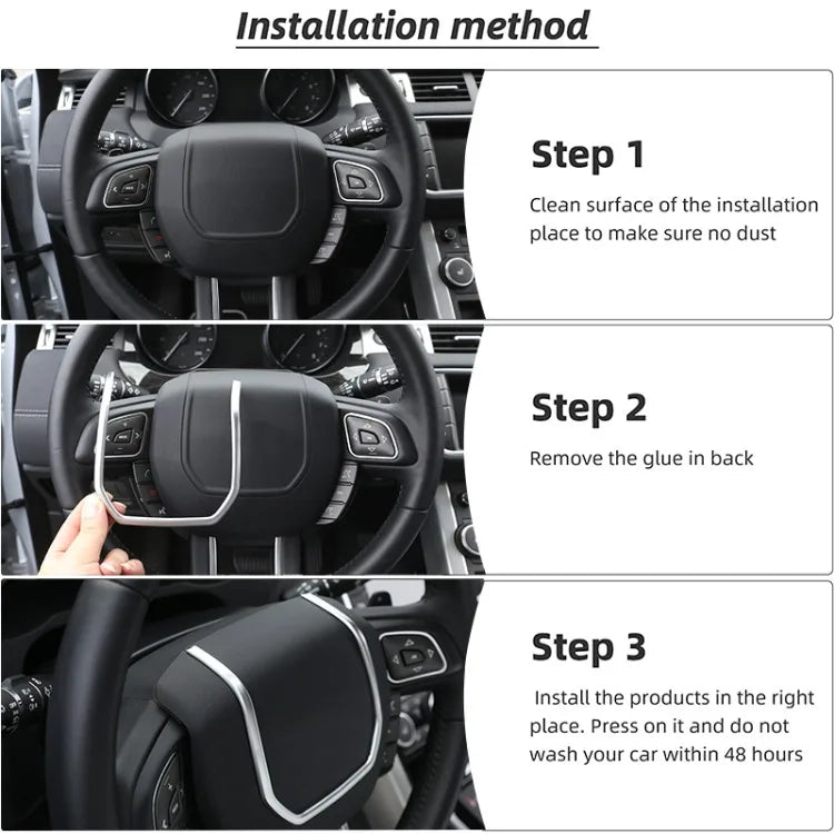 For Land Rover Range Rover Evoque 2012-2018 ABS Chrome Interior Kit Dashboard Center Console Gear Shift Panel Cover Trim Sticker