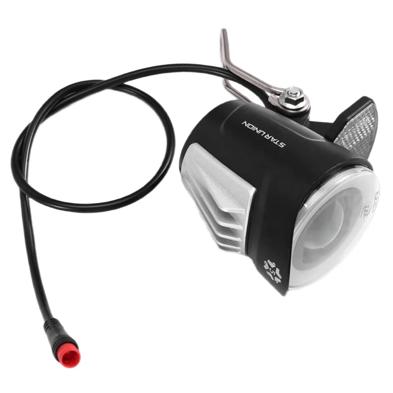 36/48V E-Bike Light Electric Scooter LED Headlight 5W Waterproof Lamp Motorcycle Bicycle Flashlight
