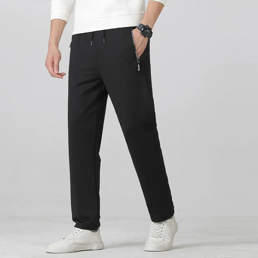 Herren Sommerhose große Größen, Kordelzug, Stretch, Sport-Jogger, Herren, große Übergröße, Reißverschlusstasche, 4XL 5XL 6XL 7XL 8XL, Grau, Schwarz