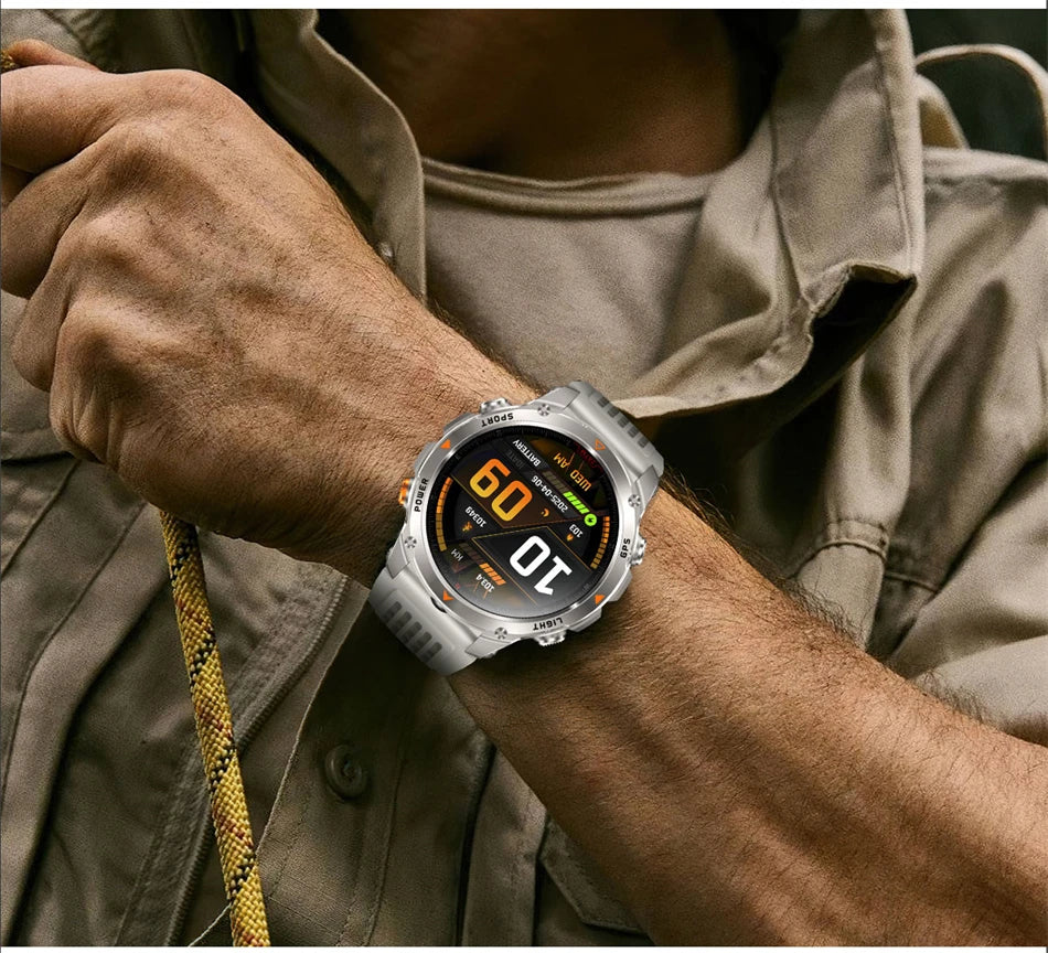 New Military GPS Sports Smart Watch Men Support GNSS Swim 3ATM Waterproof Compass Altimeter BT Call Outdoor Sports Smart Watch