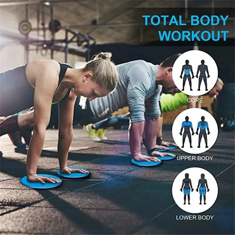 2pcs Gliding Discs Slider Fitness Disc Exercise Sliding Plate Abdominal Core Muscle Training Yoga Sliding Disc Fitness Equipment