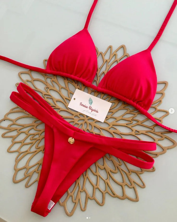 2026 New Sexy Prints Mciro Bikini Set Women Holiday Swimsuit Lace-up Swimwear 2 Piece Set Backless Biquine Brasileiro Beachwear