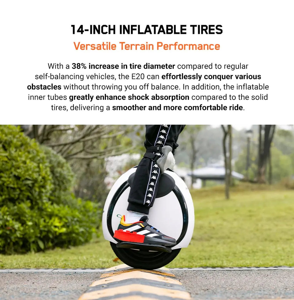 Original INMOTION E20 Electric Unicycle Motor 900W Battery 54.6V Top Speed 20km/h Range 30km Bluetooth Speaker 14inch EUC Wheel