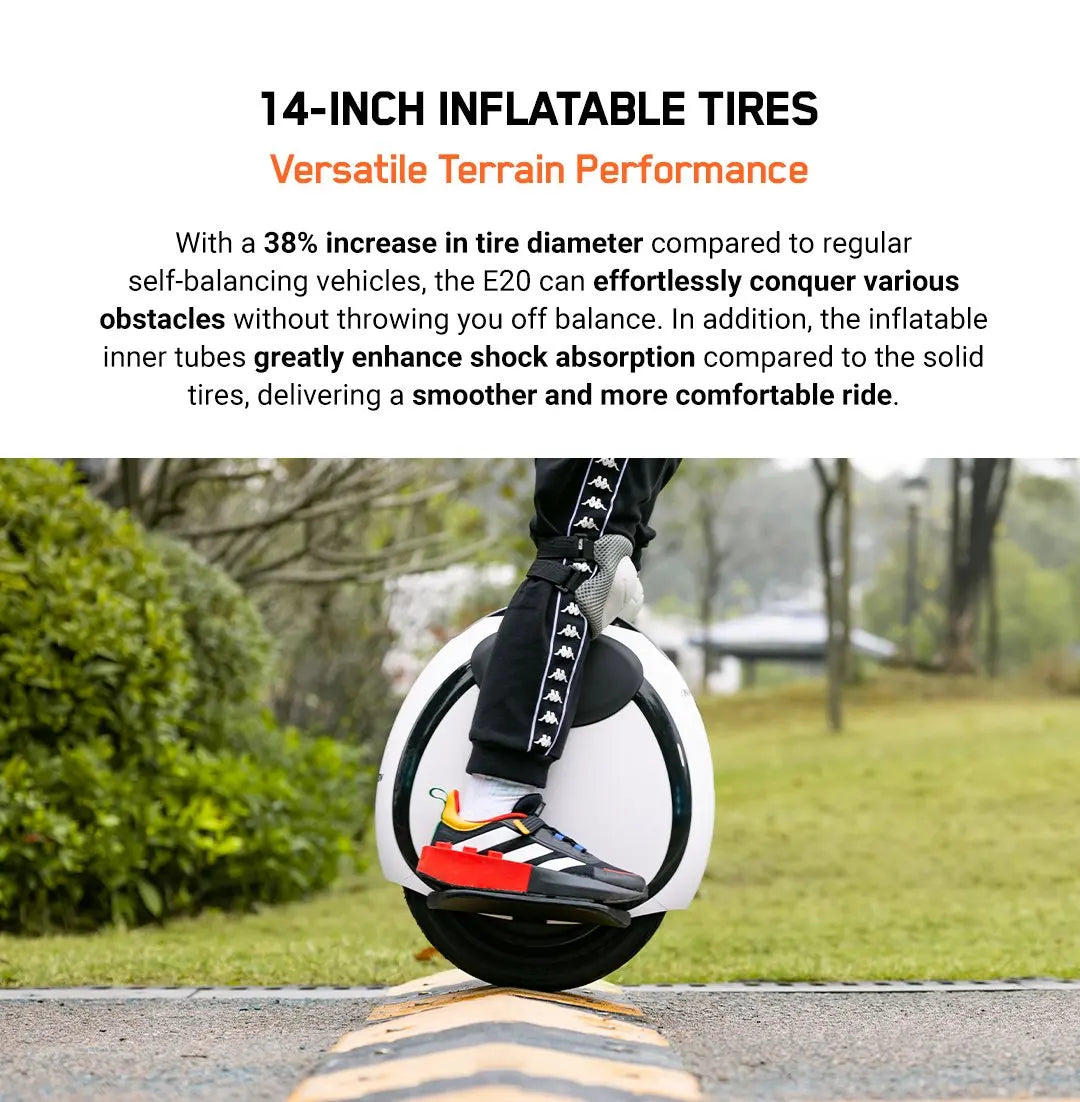 Original INMOTION E20 Electric Unicycle Motor 900W Battery 54.6V Top Speed 20km/h Range 30km Bluetooth Speaker 14inch EUC Wheel