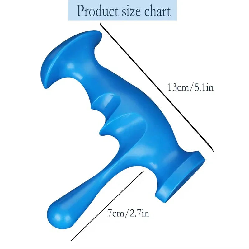 T-shaped Massager Thumb Finger Pressure Press Trigger Point Manual Deep Physiotherapy Massage Tools Full Body Muscle Relax Stick