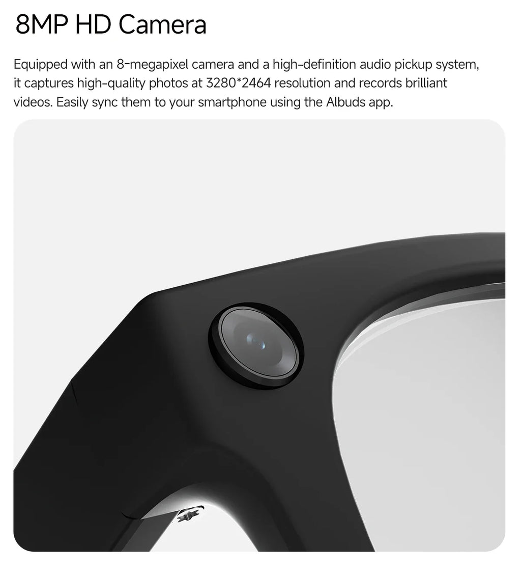 2026 New Smart Glasses 800W Take Pictures Record Al Translation WIFI Transmission AI Recognition GPT 2000MAH Music Smart Glasses