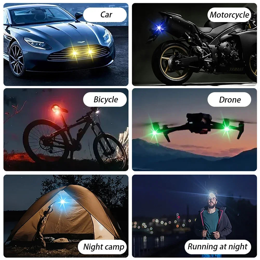 RGB Led Scooter Flitsligte Fiets LED Flitsposisie Draadlose Lig Vliegtuig Helikopter Waarskuwingsligte Toebehore