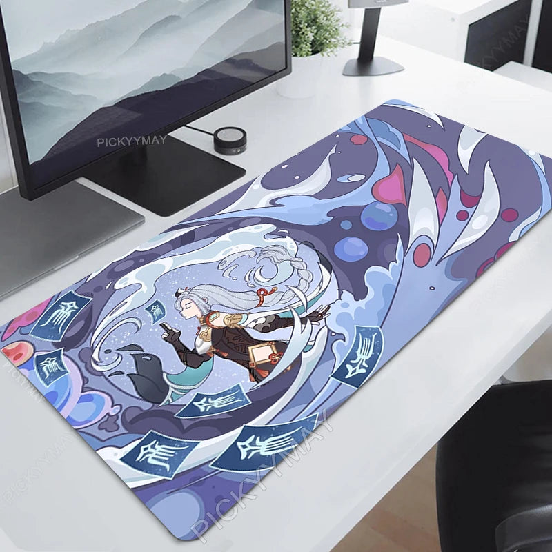 Genshin Impact Mouse Pad Yae MikoGamer Mousepads Gaming Mousepad Keyboard Mat Large  Mouse Pads Big Computer Desk Mats Anime