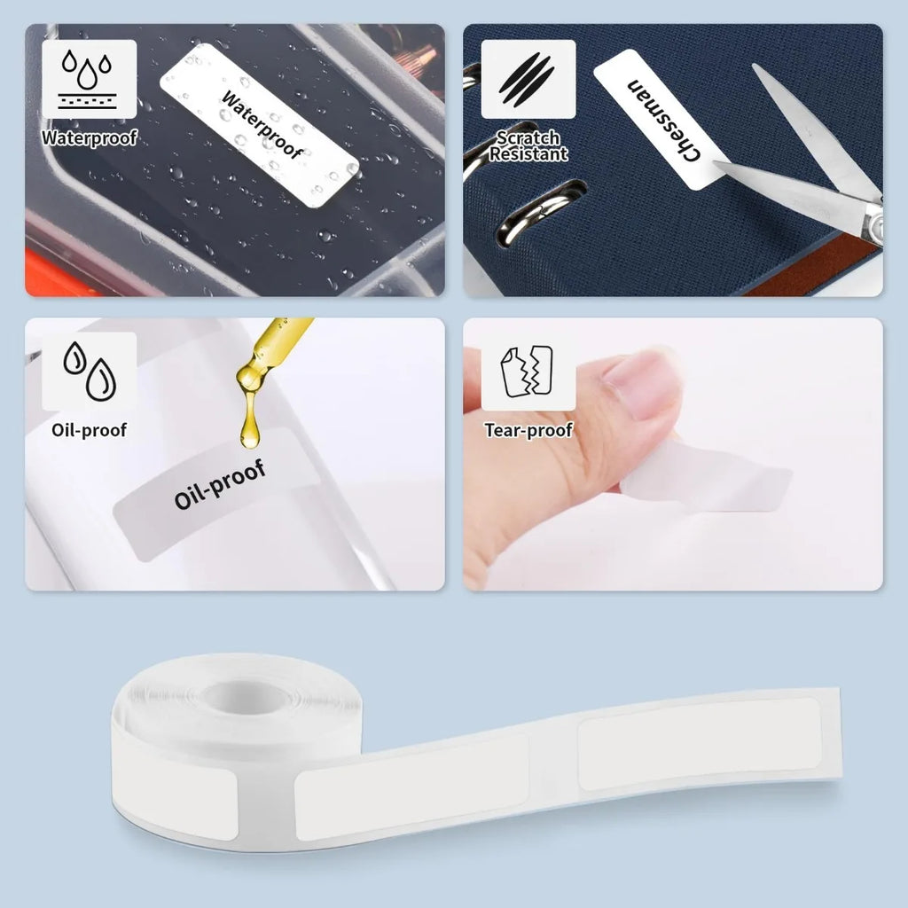 Label Sticker 12*40/15*30mm Label Tape Thermal Printer Paper 160pcs/roll Compatible D30 Marklife P12P11 Labeller For Home Office