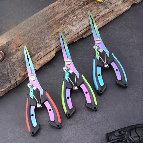 1Pc Fishing Pliers Multifunctional Long Nose Stainless Steel Hook Remover Cut Fishing Line Fishing Hook Tackle Tool