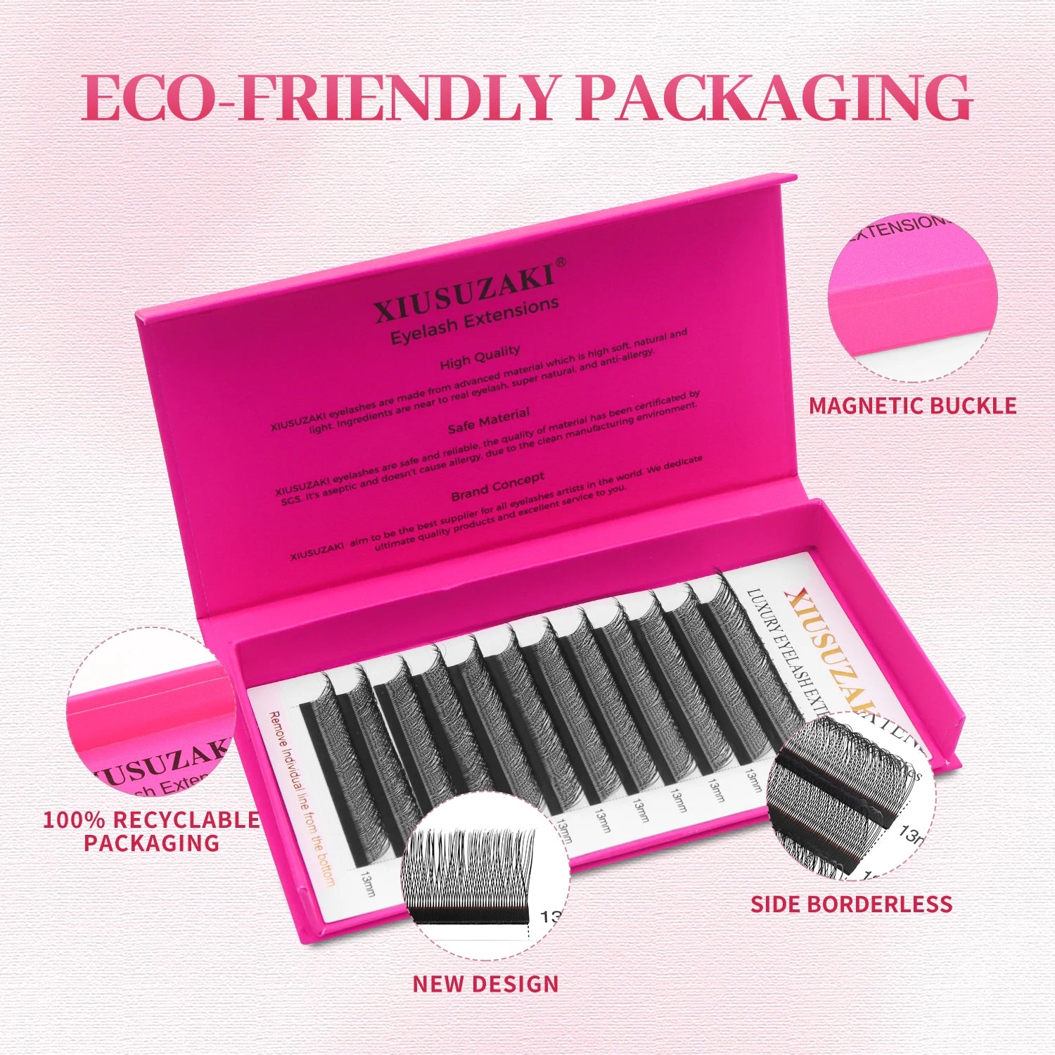XIUSUZAKI  U-Shaped YY 3D 4D 5D W Eyelash Extensions New Style U/W Lashes Extension Mink Premade Volume Fans False Eyelashes