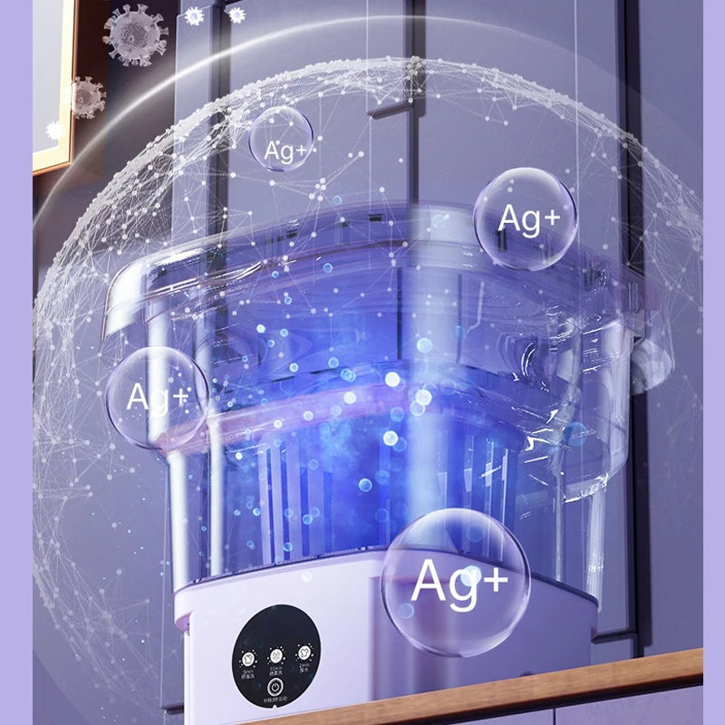 Portable New Small Foldable Washing Machine with Spin Dryer For Socks Underwear Panties Washer Household Mini Washing Machine