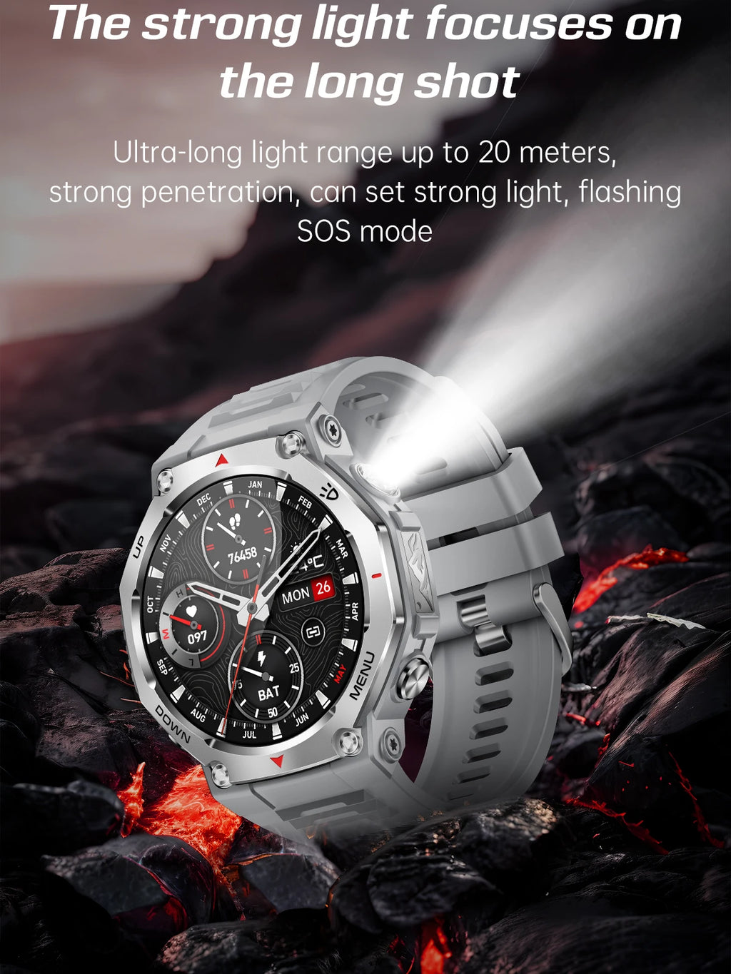 Smartwatch for iPhone Andriod,wireless call dialing,sports mode,incoming call and message push,fitness tracker,health monitoring