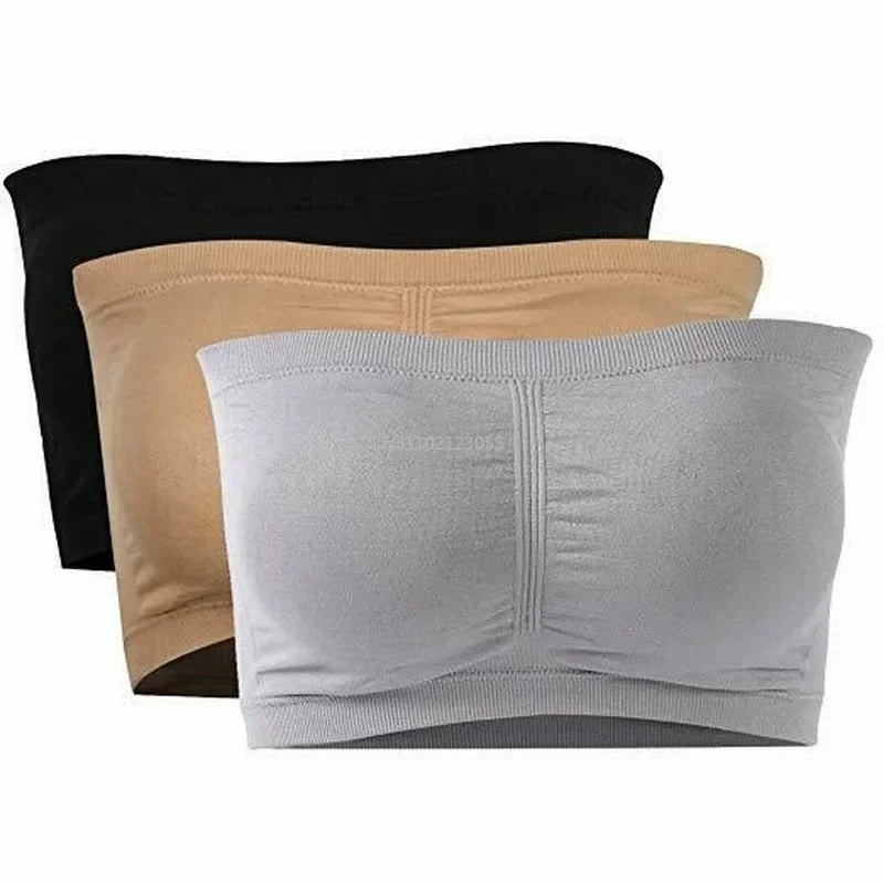 Breathable Strapless Bandeau Bra Underwear Without Pad Sleep Underwear Sports Bra Women Sexy Lingerie Lace Seamless Tube Top