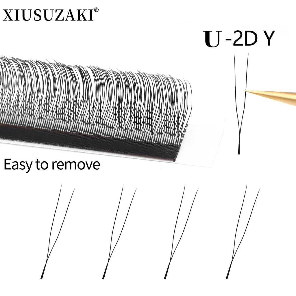 XIUSUZAKI  U-Shaped YY 3D 4D 5D W Eyelash Extensions New Style U/W Lashes Extension Mink Premade Volume Fans False Eyelashes