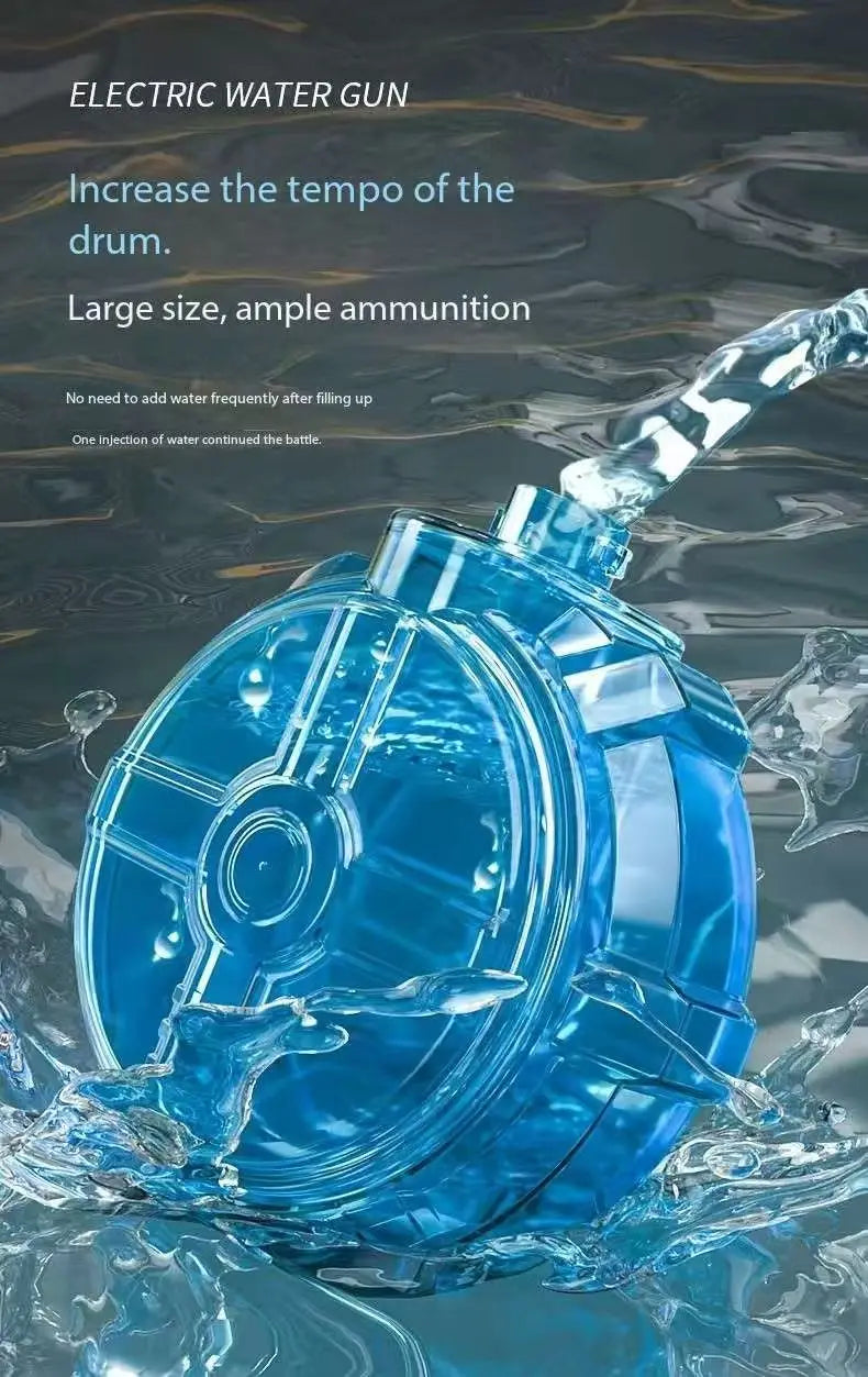 Electric Gatling LED Light Water Gun High-Speed Continuous Burst Rotating Summer Outdoor Beach Pool Party shooting Toy Gift