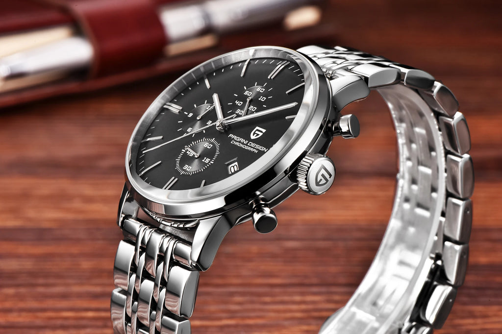 2025 New PAGANI DESIGN Business Men's Quartz Watch 46mm Brand Stainless Steel Waterproof Automatic Chronometer Relogo Masculino