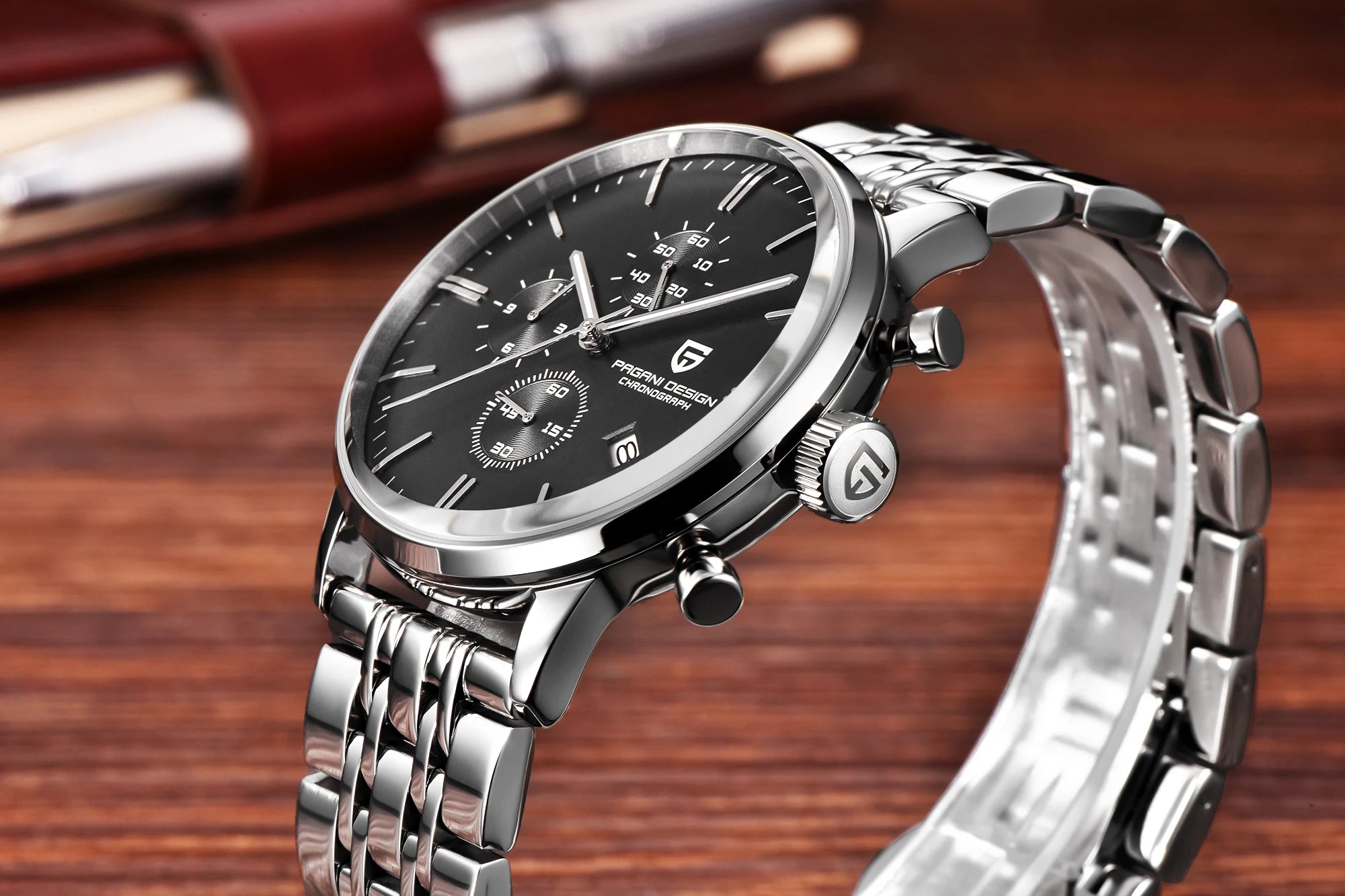 2025 New PAGANI DESIGN Business Men's Quartz Watch 46mm Brand Stainless Steel Waterproof Automatic Chronometer Relogo Masculino