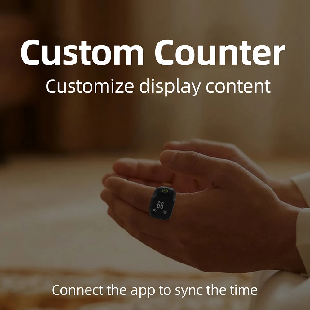 Smart APP Ring Counter OLED Display Portable Digital Display Counter Bluetooth Counting Ring Rechargeable Finger Counter