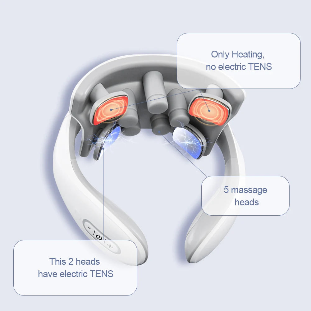 TENS Pulse Back Neck Massage 4 Models Electric Smart Shoulder Cervical Massager Muscle Beating Health Care Tool