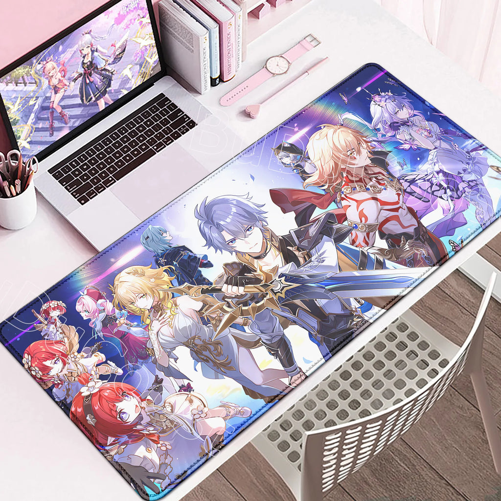 Large Rubber Keyboard Mats Honkai Star Rail Cyrene Castorice Lock Edge Mousepad Chrysos Heir Mouse Pad Game Computer Accessories