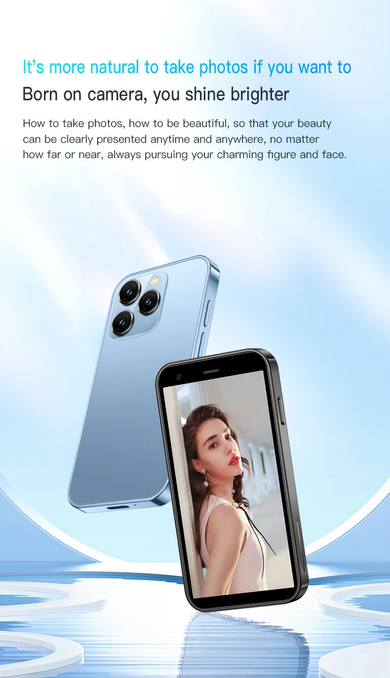 SERVO Mini Smartphone 3.0" Display 2GB+16GB 3G WCDMA Facial Recognition WiFi GPS Play Store Android Smart Phone Dual SIM Standby
