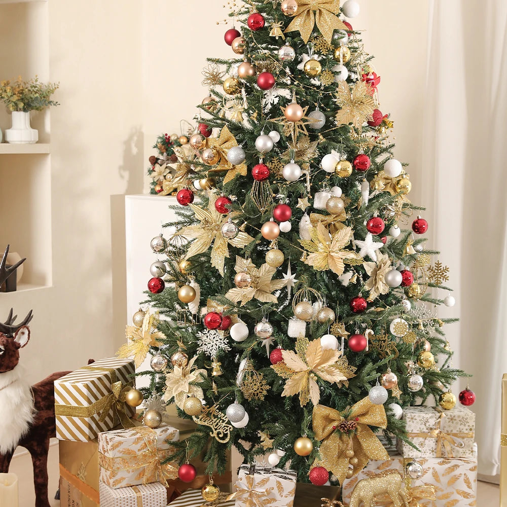 24Pcs/Box 3-4cm Christmas Balls Christmas Tree Ornament Ball Xmas Hanging Tree Pendant Home Party Decor New Year Gifts