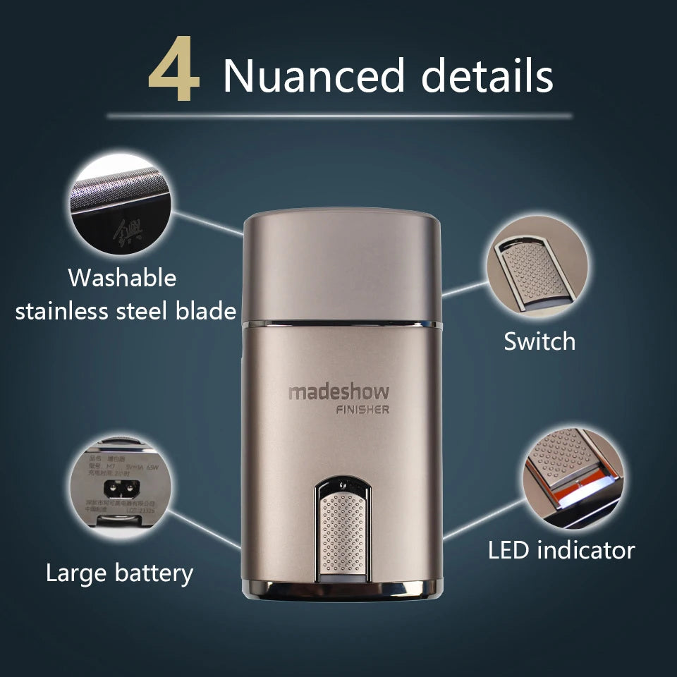 Madeshow M7 Shavers for Men,Professional Oil Head Reciprocating Hair Clippers Metal Body 0MM Cutter Electric Beard Trimmer