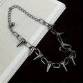 Punk Gothic Studded Rivet Spikes Necklace Vintage Choker Hip Hop Necklace For Party Birthday Valentine's Day Lovers Gifts