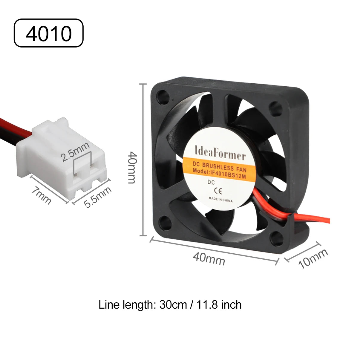 3010/4010/5015/5010/ DC Cooling Fan Centrifugal Blower Fan 5V 12V / 24V Brushless 2-Wire Cooling Fan For 3D Printer Accessories
