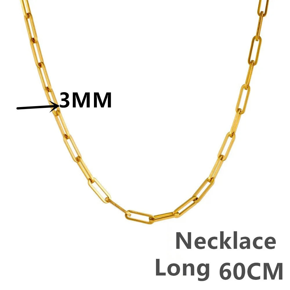Andara 925 Sterling Silver Exquisite Paperclip Necklace, Women's Fashion Paperclip Clavicle Necklace Birthday Party Jewelry