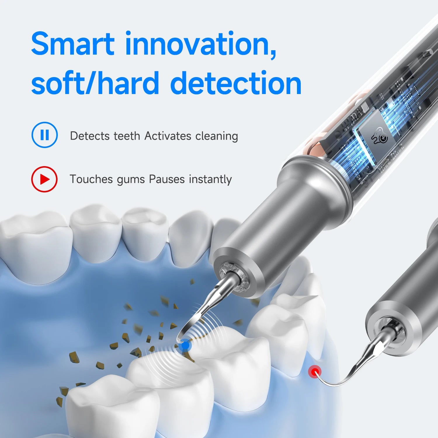 CURVY MOON T10 Ultrasonic Electric Dental Scaler Tartar eliminator Tooth Cleaner Dental Calculus Tooth White Cleaning Tools Set