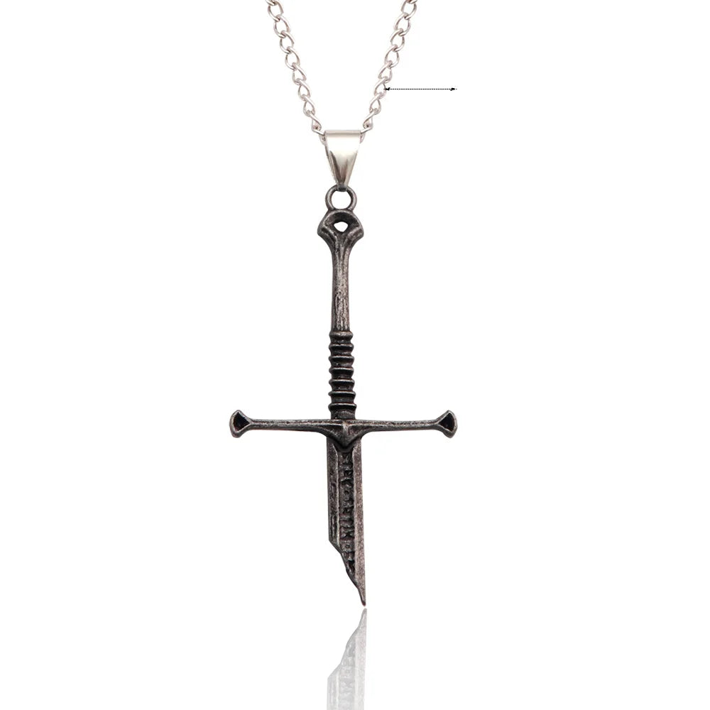 Lord of the Narsil Broken Sword Pins Brooch Movie Aragorn Sword Metal Badge Brooch for Women Men Lapel Pin Jewelry