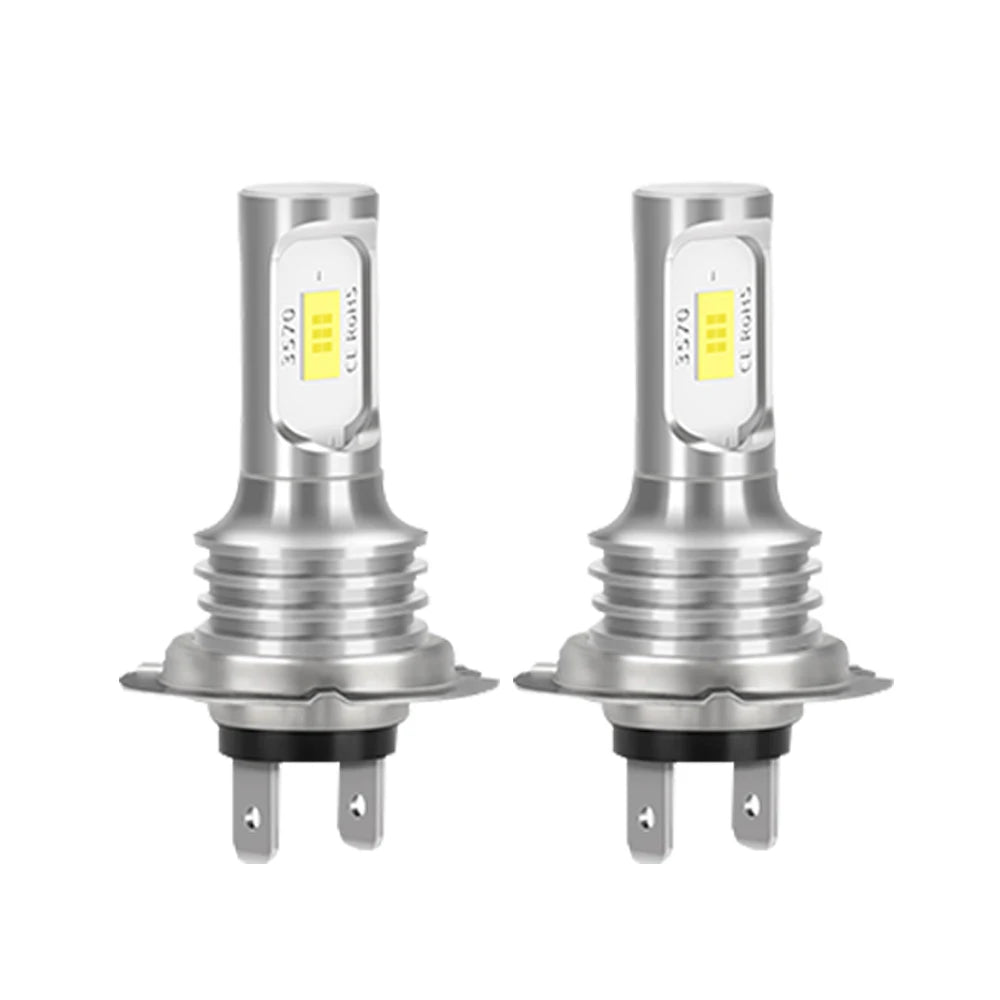 2PCS H7 6000K White Super Bright Headlight Fog Bulbs 3570 CSP-Chips High/Low Beam Plug&Play
