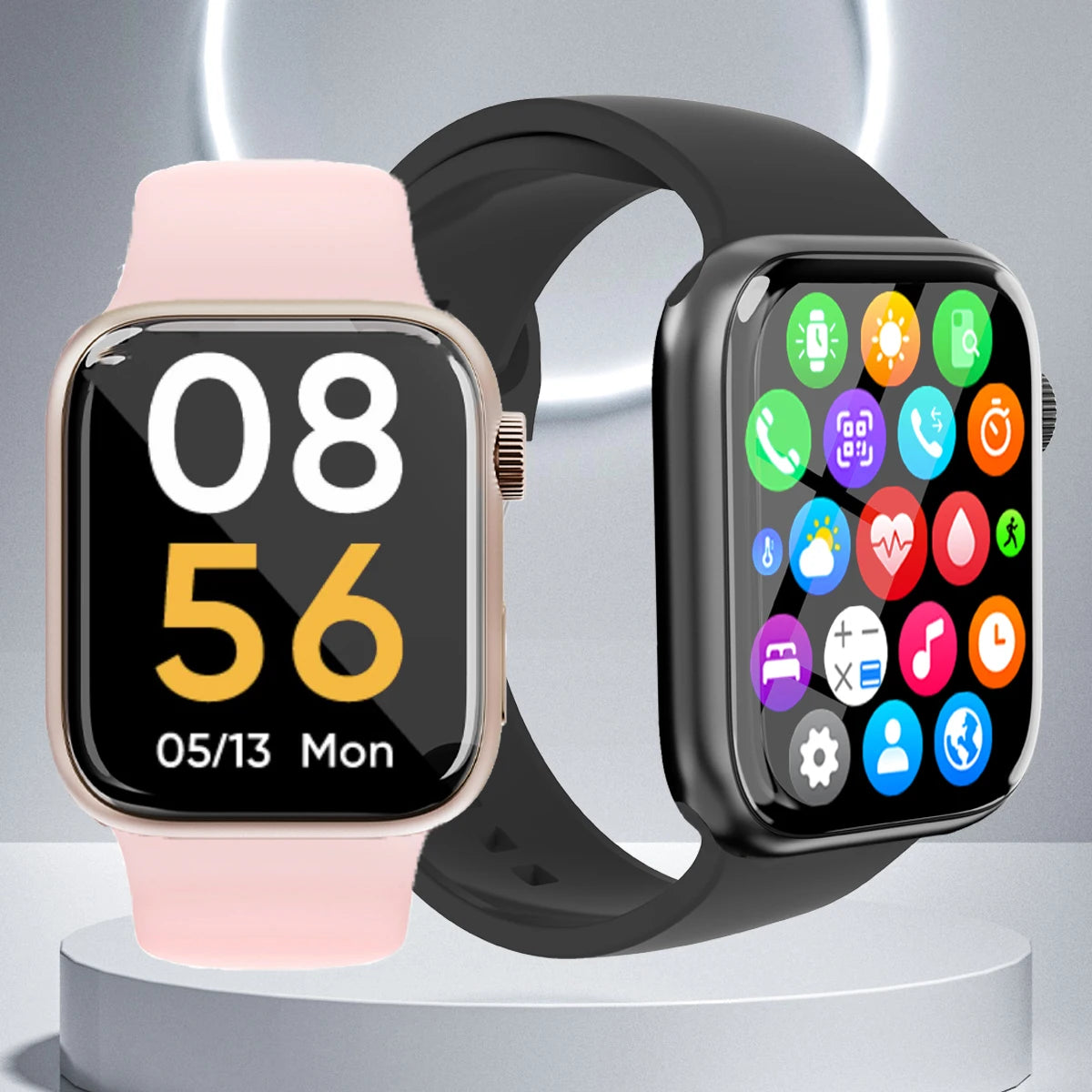 Fashion Sports Smart Watch  Men & Women 1.83in Full Touch Screen Fitness Tracker  Watch