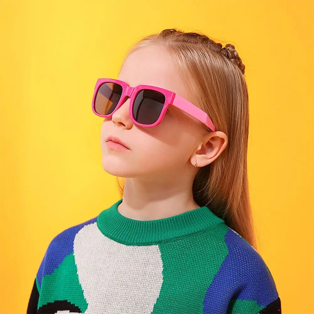 Square Frame Kids Sunglasses Fashion UV 400 Outdoor Foldable Sunglasses Children Eyewear for Toddler Boys and Girls
