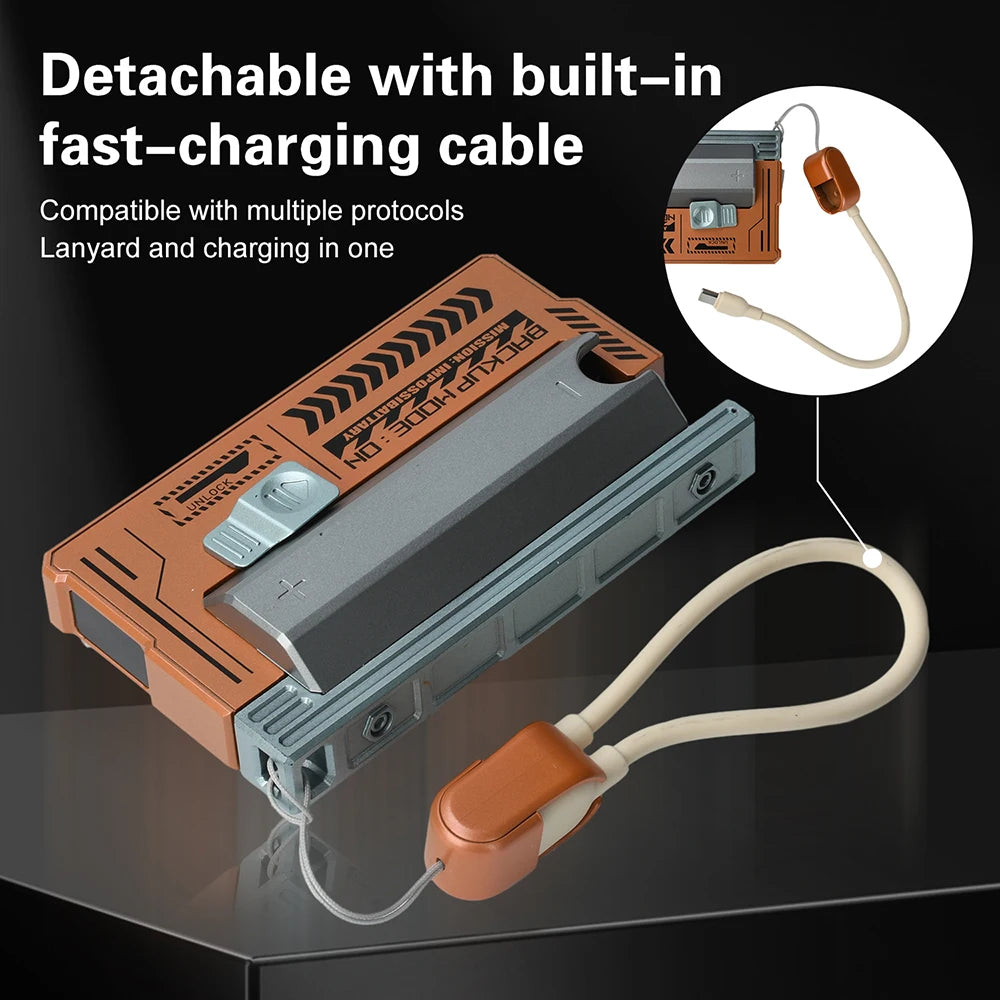 21700 Battery Holder Power Bank Case PD 20W Fast Charging Built-in Cable Detachable Power Bank DIY Battery Case