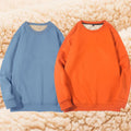 Lamb Velvet Hoodie Men's Thickened Fleece round Neck Casual Versatile Teenage Warm Top Lamb Velvet Jacket Winter Fashion