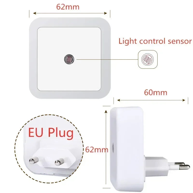1/6PCS Wireless LED Night Light Sensor Light EU/UK Night lights Larger Aperture For Children Room Bedroom Decoration Lighting