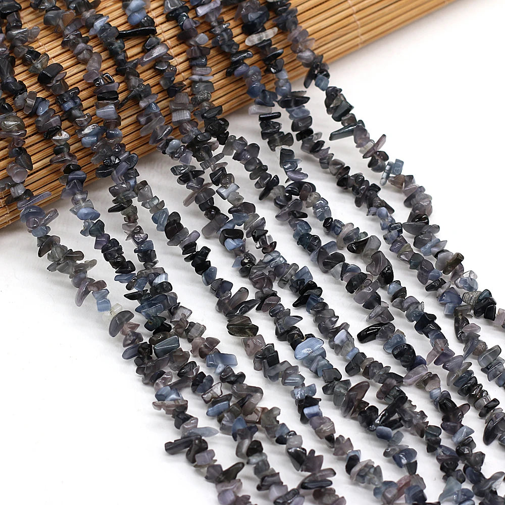 40cm Natural Blue Turquoises Stone Irregular Chips Gravel Loose Beads for Women Bracelet Jewelry Accessories Size 3x5-4x6mm