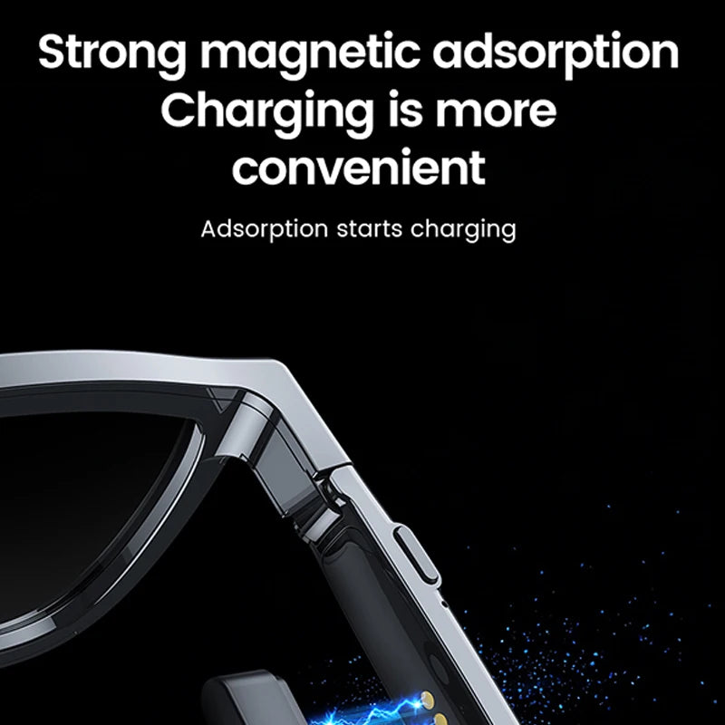 Smart Audio Glasses Voice Calls and Listening To Music Electrochromic Lenses Magnetic Charging Light and Convenient Smartglasses