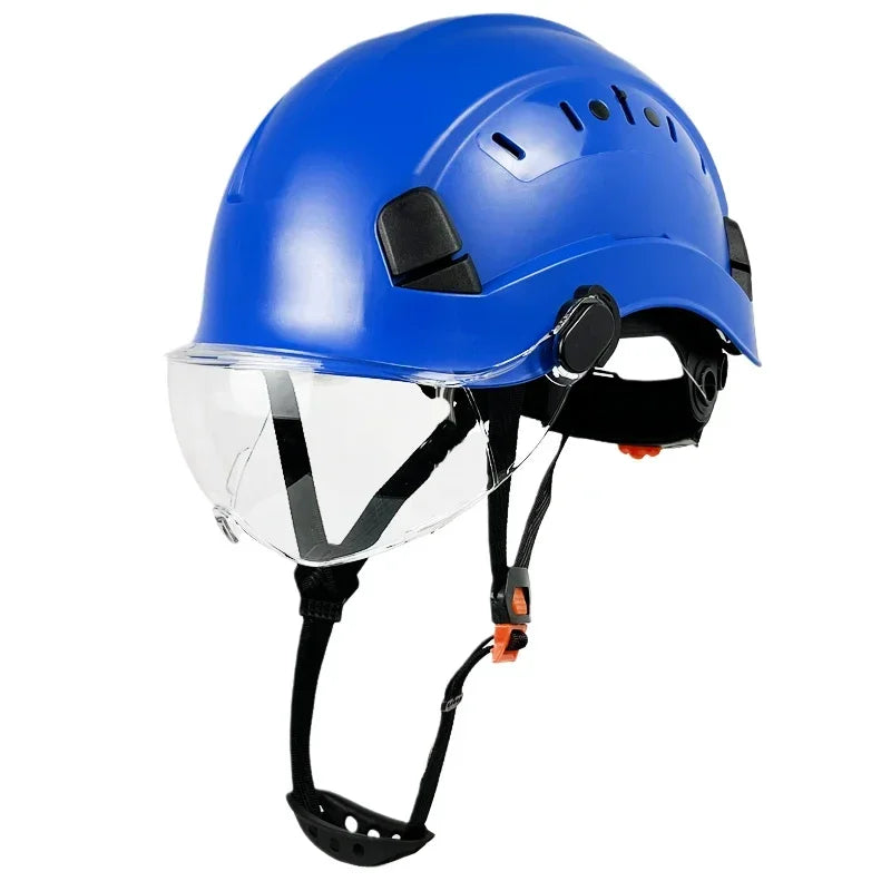Safety Helmet With Goggles Men's Construction Hard Hat High Quality ABS Protective Helmets Work Cap For Working Climbing Riding